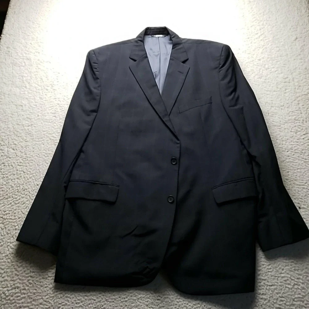 Jack Victor Blazer Mens 50 Long Blue Super 110s Wool Sport Coat Jacket